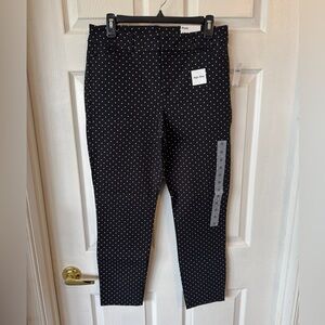 Old Navy Black and White Polka Dot Pixie Pants